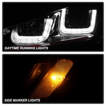 Load image into Gallery viewer, Spyder Volkswagen Golf VII 14-16 Projector Headlights DRL LED Red Stripe Blk PRO-YD-VG15-RED-DRL-BK
