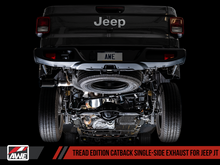 Load image into Gallery viewer, AWE Tuning 20-21 Jeep Gladiator JT 3.6L Tread Edition Cat-Back Single Side Exhaust - Diamond Blk Ti
