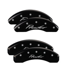 Load image into Gallery viewer, MGP 4 Caliper Covers Engraved Front &amp; Rear Prowler Black finish silver ch
