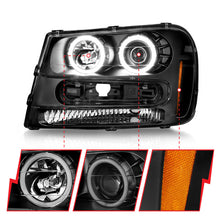 Load image into Gallery viewer, ANZO 02-09 Chevrolet Trailblazer (Will Not Fit 06-09 LT) Projector Headlights w/Halo Black Housing
