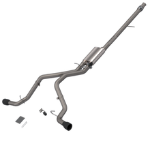 Load image into Gallery viewer, QTP 14-18 Chevy Silverado 1500 4.8L/5.3L EC/CC SB 304SS Screamer Cat-Back Rear Exit w/4.5in Blk Tips
