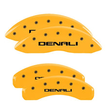 Load image into Gallery viewer, MGP 4 Caliper Covers Engraved Front &amp; Rear MGP Yellow finish black ch

