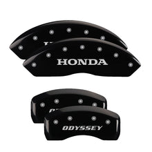 Load image into Gallery viewer, MGP 4 Caliper Covers Engraved Front Honda Engraved Rear Odyssey Black finish silver ch
