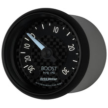 Load image into Gallery viewer, Autometer GT Series 52mm Mechanical 30 In Hg/30 psi Vacuum/Boost Gauge
