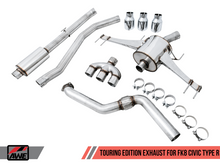Load image into Gallery viewer, AWE Tuning 2017+ Honda Civic Type R Touring Edition Exhaust w/Front Pipe &amp; Triple Diamond Black Tips
