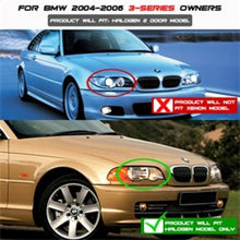 Load image into Gallery viewer, Spyder BMW E46 3-Series 04-06 2 DR Projector Halogen Model- LED Halo Blk PRO-YD-BMWE4604-2DR-HL-BK
