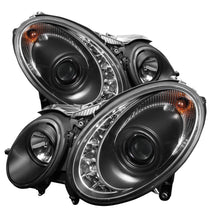 Load image into Gallery viewer, Spyder Mercedes Benz E-Class 07-09 Projector Headlights Halogen - DRL Blk PRO-YD-MBW21107-DRL-BK
