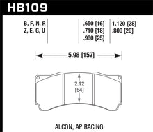 Load image into Gallery viewer, Hawk AP Racing/Alcon 29mm DTC-70 Race Rear Brake Pads
