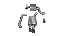 Load image into Gallery viewer, Corsa 06-10 Volkswagen GLI Mk5 Black Touring 3.0in Cat-Back Single Rear Exitn Black Pro-Series Tips

