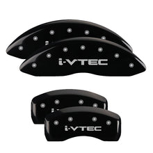 Load image into Gallery viewer, MGP 4 Caliper Covers Engraved Front &amp; Rear i-Vtec Black finish silver ch
