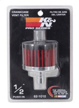 Load image into Gallery viewer, K&amp;N Steel Base Crankcase Vent Filter .5in Vent OD x 2in OD x 1.5in Height
