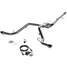 Load image into Gallery viewer, QTP 14-18 Chevy Silverado 1500 4.8L/5.3L EC/CC SB 304SS Scrmr Cat-Back Rear Split Exit w/4.5in Tips
