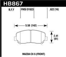 Load image into Gallery viewer, Hawk 13-16 Mazda CX-5 HPS 5.0 Front Brake Pads
