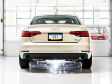 Load image into Gallery viewer, AWE Tuning Audi B9 A4 Touring Edition Exhaust Dual Outlet - Chrome Silver Tips (Includes DP)

