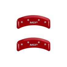 Load image into Gallery viewer, MGP 4 Caliper Covers Engraved Front &amp; Rear MGP Red Finish Silver Char 1988 Chevrolet Corvette
