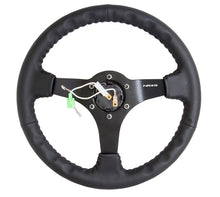 Load image into Gallery viewer, NRG Reinforced Steering Wheel (350mm / 3in. Deep) Bk Leather w/Bk BBall Stitch (Odi Bakchis Edition)
