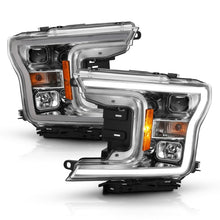 Load image into Gallery viewer, ANZO 2018-2019 Ford F-150 Projector Plank Style H.L. Chrome Amber (Without Switchback)
