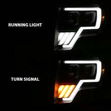 Load image into Gallery viewer, ANZO 2009-2013 Ford F-150 Projector Light Bar G4 Switchback H.L.Black Amber
