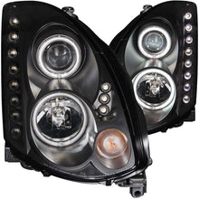 Load image into Gallery viewer, ANZO 2003-2007 Infiniti G35 Projector Headlights w/ Halo Black (CCFL) (HID Compatible)
