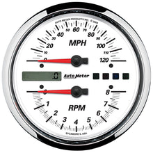 Load image into Gallery viewer, Autometer Pro-Cycle Gauge Tach/Speedo 4 1/2in 8K Rpm/120 Mph White
