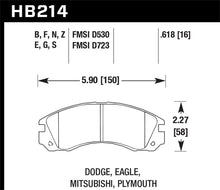 Load image into Gallery viewer, Hawk 91-96 Dodge Stealth / 91-99 Mitsubishi 3000GT / 05-06 Outlander HT-10 Race Front Brake Pads
