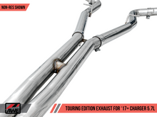 Load image into Gallery viewer, AWE Tuning 2017+ Dodge Charger 5.7L Touring Edition Exhaust - Non-Resonated - Chrome Silver Tips
