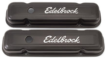 Load image into Gallery viewer, Edelbrock Valve Cover Signature Series Pontiac 1962-1979 301-455 CI V8 Low Black
