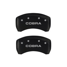Load image into Gallery viewer, MGP Rear set 2 Caliper Covers Engraved Rear Cobra Red finish silver ch
