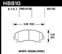 Load image into Gallery viewer, Hawk 14-17 Infiniti Q50 Base HPS Street Front Brake Pads
