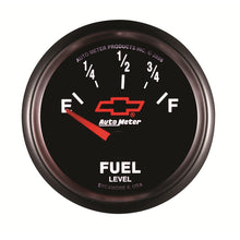 Load image into Gallery viewer, Autometer GM Bowtie Black 2-1/16 Fuel Level, 0-90 , Air-Core 8-18V
