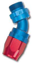 Load image into Gallery viewer, Russell Performance Hose End #8 Hose to #8 Radius Inlet Port 45 Deg Red/Blue
