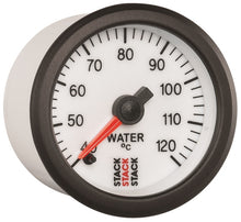 Load image into Gallery viewer, Autometer Stack 52mm 40-120 Deg C 1/8in NPTF Male Pro Stepper Motor Water Temp Gauge - White
