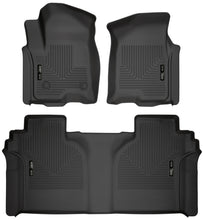 Load image into Gallery viewer, Husky Liners 19-23 Chevrolet Silverado 1500 Crew Cab WeatherBeater Blk Front &amp; 2nd Seat Floor Liners
