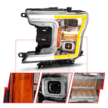 Load image into Gallery viewer, ANZO 18-20 Ford F-150 (w/o Fctry LED) Full LED Proj Headlights w/Light Bar Swtchbk Seq. Chrome w/Int
