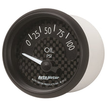 Load image into Gallery viewer, Autometer GT Series 52mm Short Sweep Electronic 0-100 psi Oil Pressure
