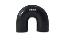 Load image into Gallery viewer, Vibrant 4 Ply Reinforced Silicone Elbow Connector - 2in ID x 5.50in Leg 180 Deg Elbow (BLACK)
