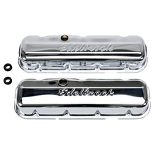 Load image into Gallery viewer, Edelbrock Valve Cover Signature Series Chevrolet 1965 and Later 396-502 V8 Low Chrome
