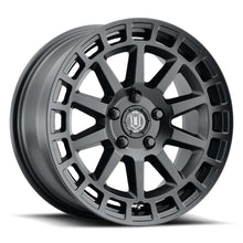 Load image into Gallery viewer, ICON Journey 17x8 5x4.5 38mm Offset 6in BS Satin Black Wheel
