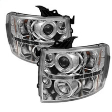 Load image into Gallery viewer, Spyder Chevy Silverado 1500 07-13 Projector Headlights LED Halo LED Chrm PRO-YD-CS07-HL-C
