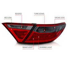Load image into Gallery viewer, ANZO 2015-2016 Toyota Camry LED Taillights Smoke
