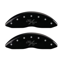 Load image into Gallery viewer, MGP 4 Caliper Covers Engraved Front &amp; Rear Vintage Style/RT Black finish silver ch
