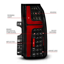 Load image into Gallery viewer, ANZO 15-20 Chevrolet Tahoe Sequential LED Tube Taillights Black
