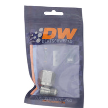Load image into Gallery viewer, DeatschWerks 8AN Female Flare to 6AN Male Flare Reducer - Anodized DW Titanium
