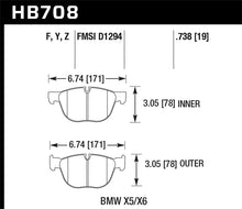 Load image into Gallery viewer, Hawk 18-19 BMW X6 xDrive35i 3.0L HPS 5.0 Front Brake Pads
