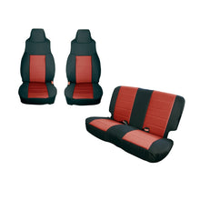 Load image into Gallery viewer, Rugged Ridge Seat Cover Kit Black/Red 97-02 Jeep Wrangler TJ
