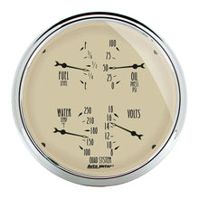 Load image into Gallery viewer, AutoMeter Gauge Quad 5in. 0 Ohm(e) to 90 Ohm(f)Elec Antique Beige
