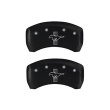 Load image into Gallery viewer, MGP 4 Caliper Covers Engraved Front Mustang Engraved Rear S197/Bar &amp; Pony Red finish silver ch
