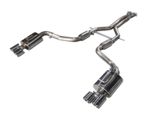 Load image into Gallery viewer, AWE Tuning Panamera Turbo Performance Exhaust System Track Edition Polished Silver Tips

