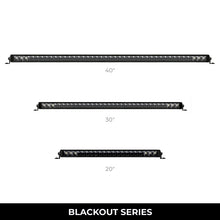 Load image into Gallery viewer, Go Rhino Xplor Blackout Series Sgl Row LED Light Bar (Surface/Threaded Stud Mount) 20.5in. - Blk
