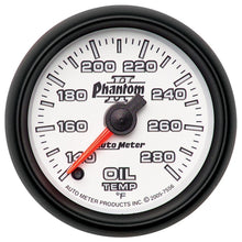 Load image into Gallery viewer, Autometer Phantom II 52mm Full Sweep Electronic 140-280 Deg F Oil Temperature Gauge
